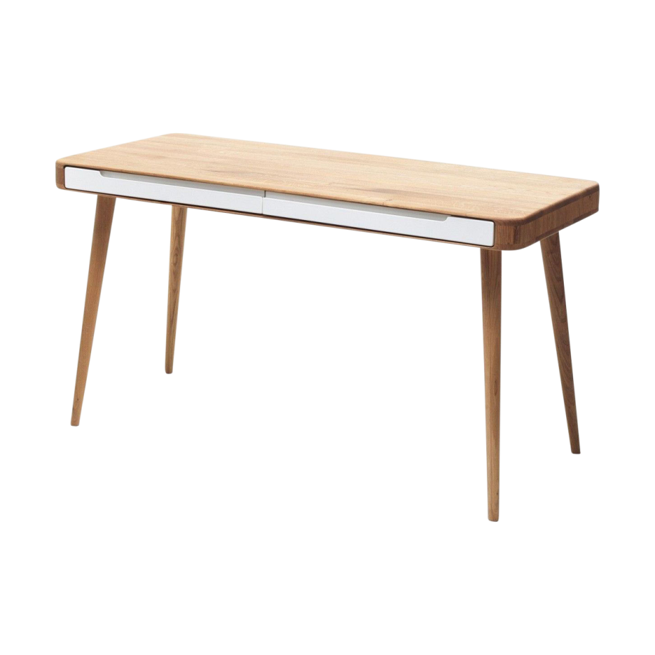 Ena desk houten bureau naturel - 140 x 60 cm Ena desk houten bureau naturel - 140 x 60 cm afbeelding 1