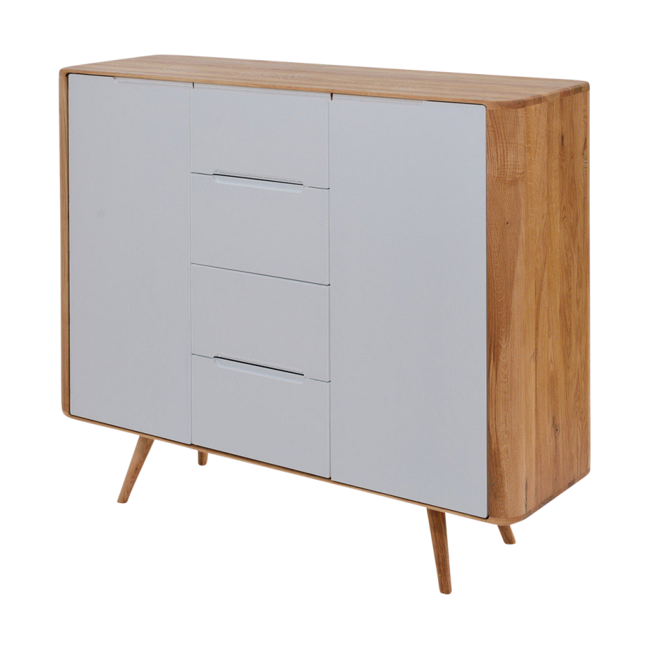 Ena dresser 135 houten ladekast naturel - 135 x 110 cm Ena dresser 135 houten ladekast naturel - 135 x 110 cm afbeelding 1