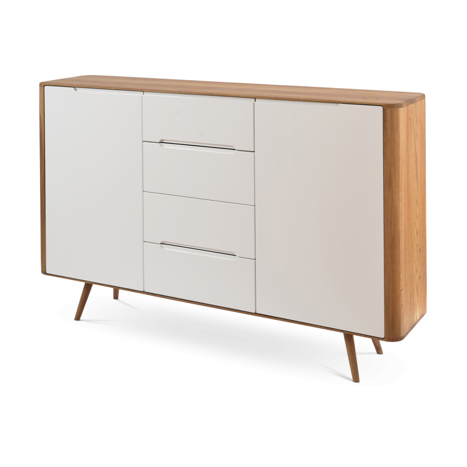 Ena dresser 180 houten ladekast naturel - 180 x 110 cm afbeelding 1