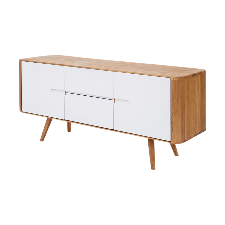 Ena sideboard houten dressoir naturel - 135 cm Ena sideboard houten dressoir naturel - 135 cm afbeelding 1