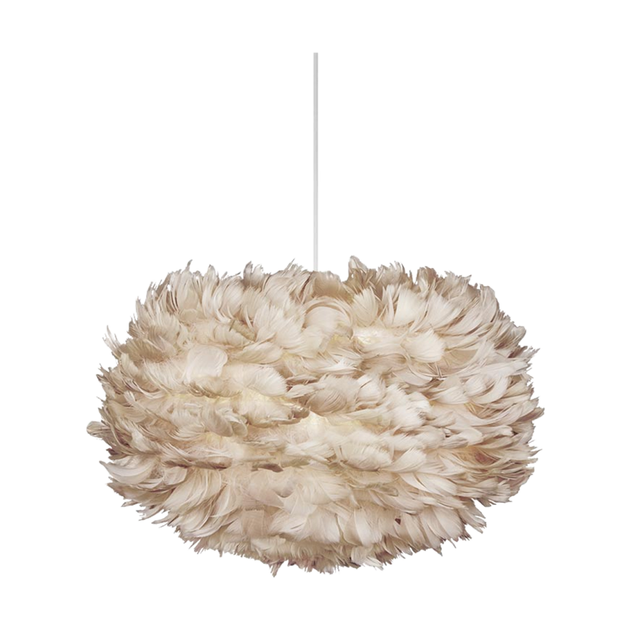 Eos Medium hanglamp light brown - met koordset wit - Ø 45 cm Eos Medium hanglamp light brown - met koordset wit - Ø 45 cm afbeelding 1