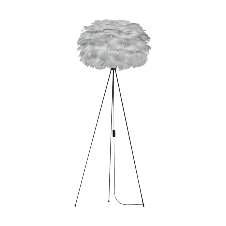 Eos Medium vloerlamp light grey - met tripod zwart - Ø 45 cm Eos Medium vloerlamp light grey - met tripod zwart - Ø 45 cm afbeelding 1