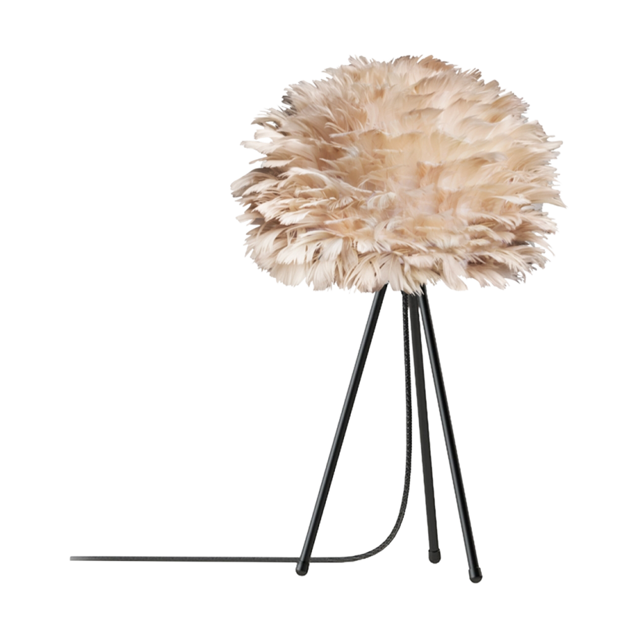 Eos Micro tafellamp light brown - met tripod zwart - Ø 22 cm Eos Micro tafellamp light brown - met tripod zwart - Ø 22 cm afbeelding 1