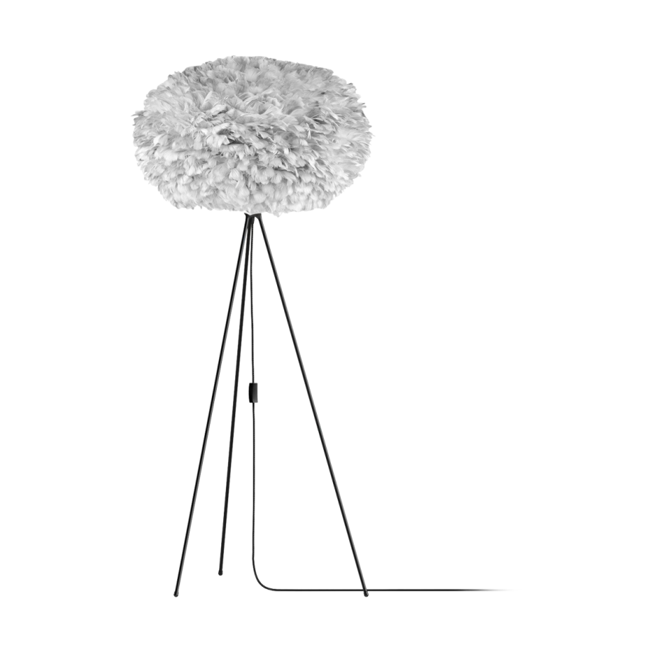 Eos X-large vloerlamp light grey - met tripod zwart - Ø 75 cm afbeelding 1