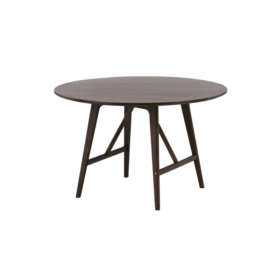 Esra houten eettafel donkerbruin - Ø100 cm Esra houten eettafel donkerbruin - Ø100 cm afbeelding 1