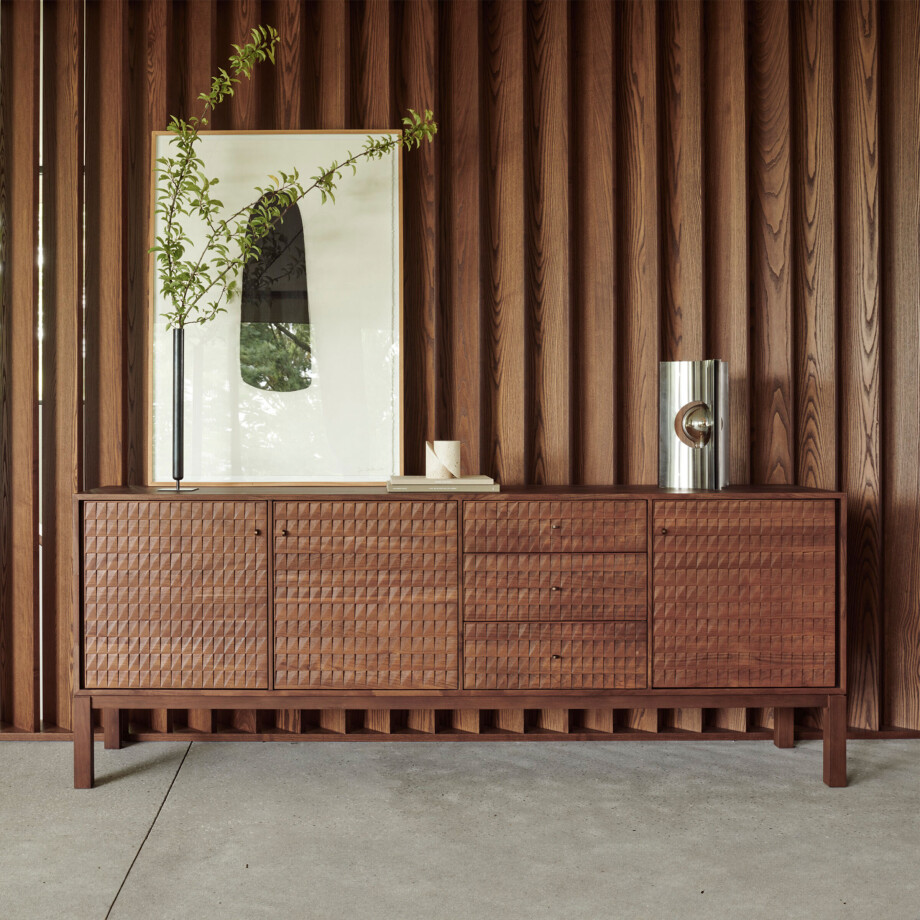 Ethnicraft Dressoir 'Sono' Gevernist Teakhout, 228cm afbeelding 1