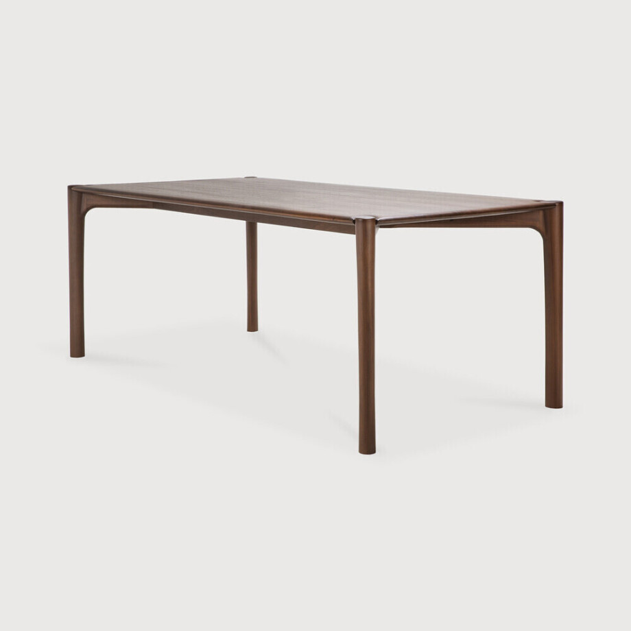Ethnicraft Eettafel 'PI' Gevernist Teakhout, 220 x 95cm, kleur Bruin afbeelding 1