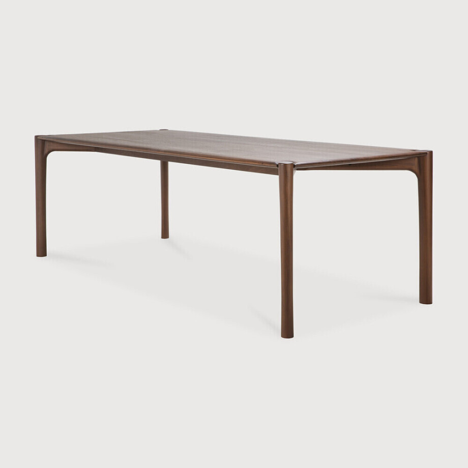Ethnicraft Eettafel 'PI' Gevernist Teakhout, 240 x 100cm, kleur Bruin afbeelding 1