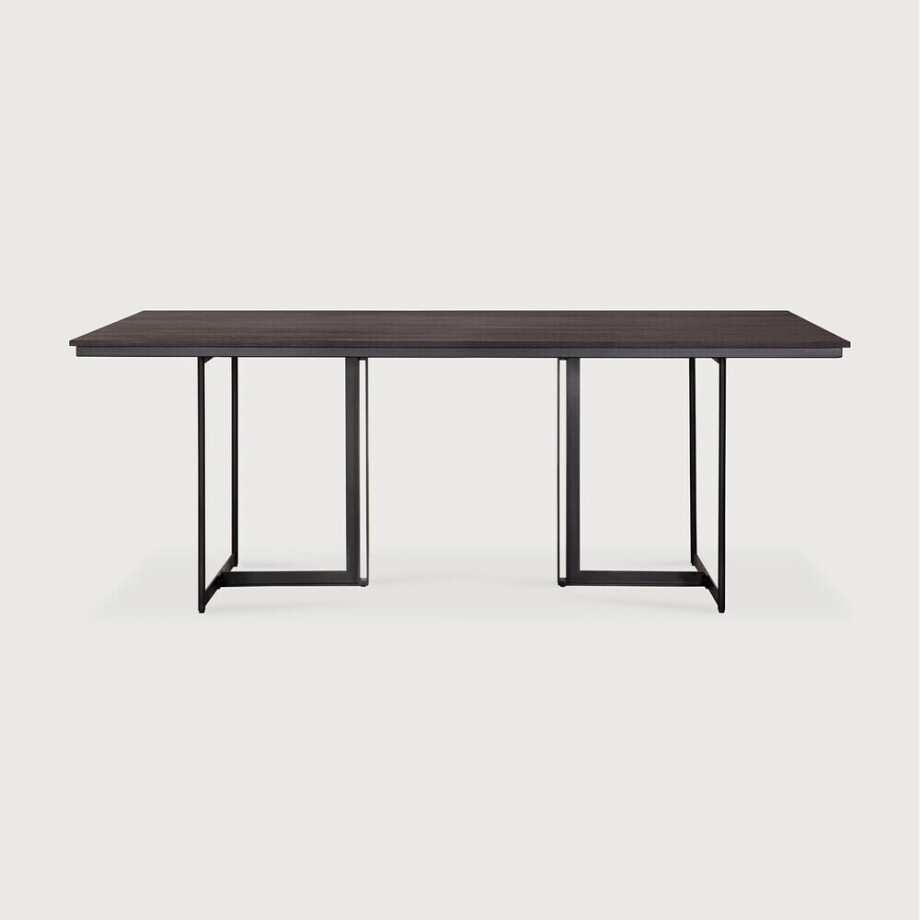 Ethnicraft Eettafel 'Tacet' Gevernist Teakhout, 200 x 100cm, kleur Donkerbruin afbeelding 1