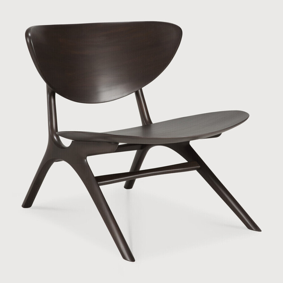 Ethnicraft Fauteuil 'Eye' Gevernist Mahoniehout, kleur Donkerbruin afbeelding 1