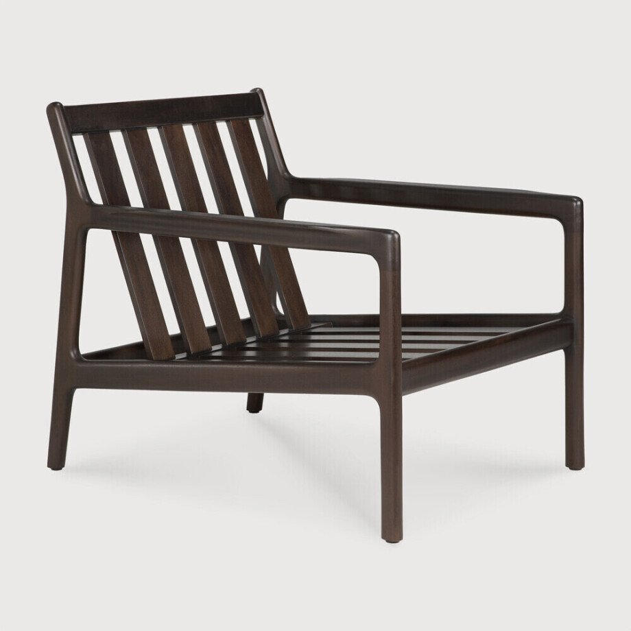 Ethnicraft Fauteuil 'Jack' Gevernist Mahoniehout, kleur Donkerbruin afbeelding 1