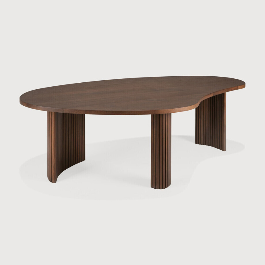 Ethnicraft Organische Salontafel 'Boomerang' Gevernist Teakhout, 126 x 74cm, kleur Bruin Ethnicraft Organische Salontafel 'Boomerang' Gevernist Teakhout, 126 x 74cm, kleur Bruin afbeelding 1