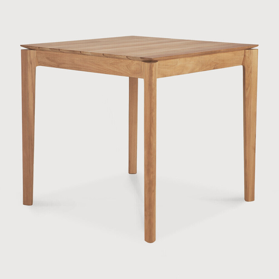 Ethnicraft Outdoor Bistrotafel 'Bok' Teakhout, 80 x 80cm, kleur Naturel afbeelding 1