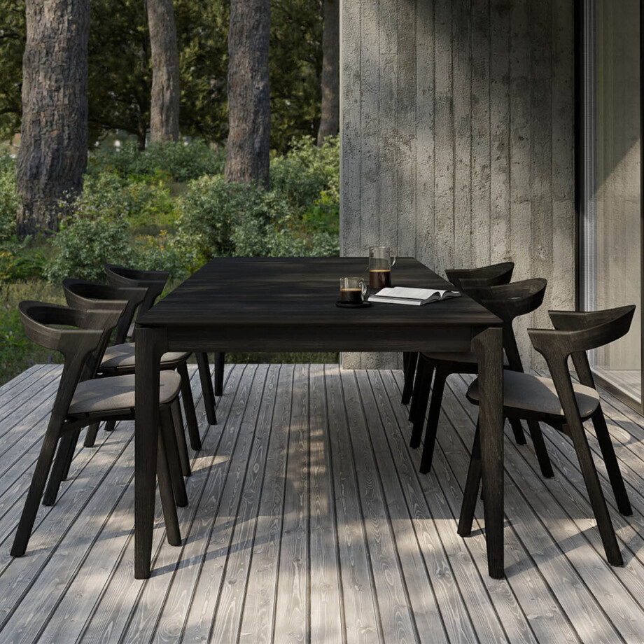 Ethnicraft Tuintafel 'Bok' Gevernist Teakhout, 250 x 100cm, kleur Zwart afbeelding 1