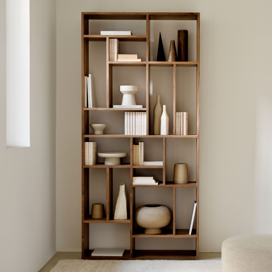 Ethnicraft Wandrek 'M' Teakhout, 219 x 104cm, kleur Bruin Ethnicraft Wandrek 'M' Teakhout, 219 x 104cm, kleur Bruin afbeelding 1