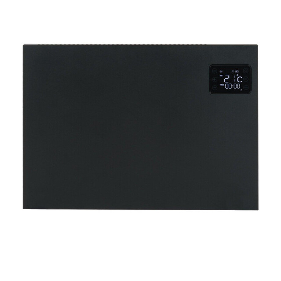 Eurom Alutherm 800XS Convectorkachel - 56.1x42.9cm - IP24 - 800watt - wifi - vloer/wand- Horizontaal - metaal - mat zwart 360547 Eurom Alutherm 800XS Convectorkachel - 56.1x42.9cm - IP24 - 800watt - wifi - vloer/wand- Horizontaal - metaal - mat zwart 360547 afbeelding 1