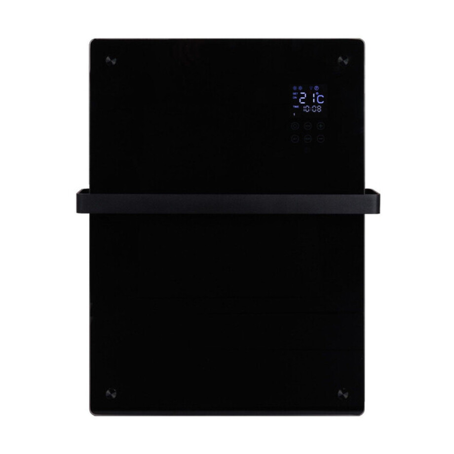 Eurom Alutherm Convectorkachel - 67.1x43.8cm - IP24 - 800watt - wifi - wand- Verticaal - metaal/glas zwart mat 361247 Eurom Alutherm Convectorkachel - 67.1x43.8cm - IP24 - 800watt - wifi - wand- Verticaal - metaal/glas zwart mat 361247 afbeelding 1