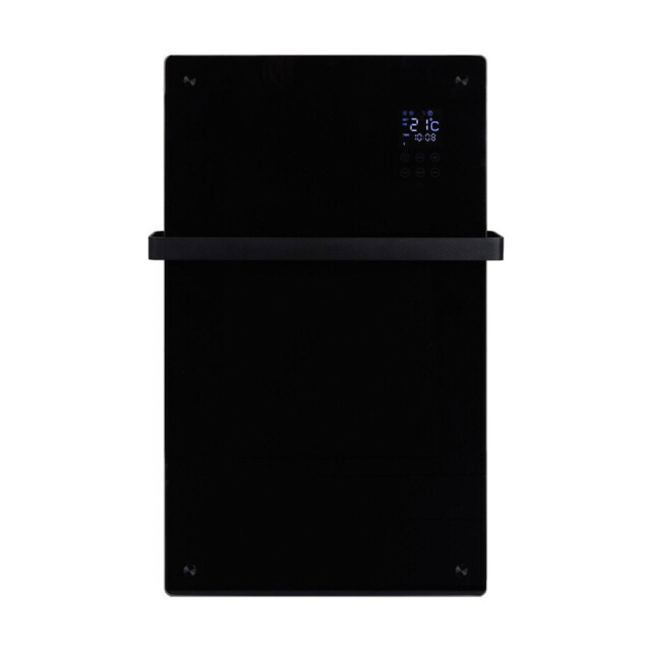 Eurom Alutherm Convectorkachel - 81.5x43.8cm - IP24 - 1200watt - wifi - vloer/wand- Verticaal - metaal/glas zwart mat 361261 Eurom Alutherm Convectorkachel - 81.5x43.8cm - IP24 - 1200watt - wifi - vloer/wand- Verticaal - metaal/glas zwart mat 361261 afbeelding 1