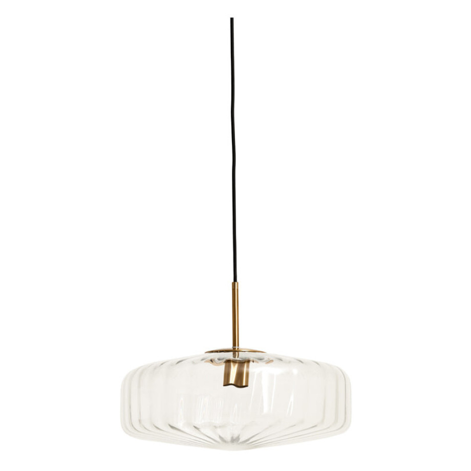 Light & Living Hanglamp 'Pleat' Glas, 30cm, kleur Transparant afbeelding 1