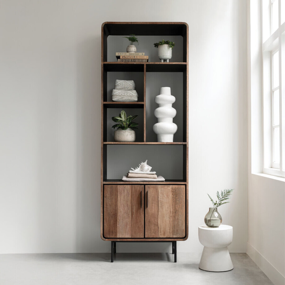 DTP Home Wandkast 'Evo' Teakhout, 220 x 80cm DTP Home Wandkast 'Evo' Teakhout, 220 x 80cm afbeelding