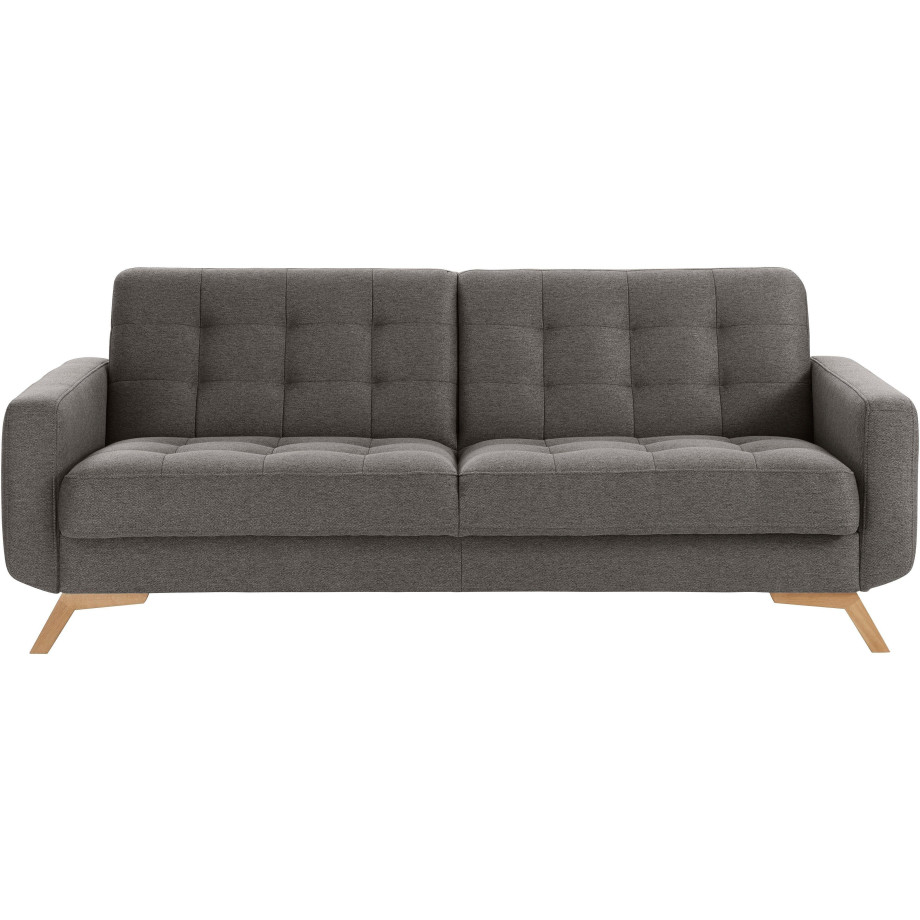 exxpo - sofa fashion 3-zitsbank Fiord comfortabel, optioneel kantelbank met bedfunctie en bedlade, houten voet afbeelding 1