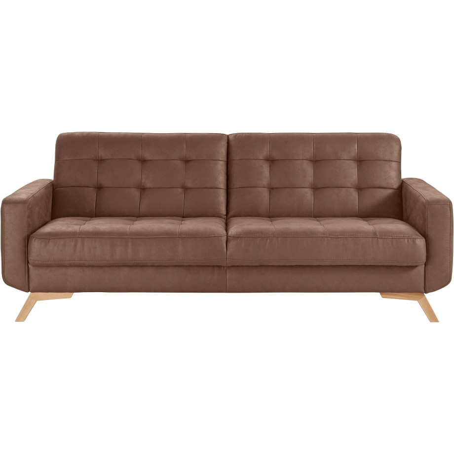 exxpo - sofa fashion 3-zitsbank Fiord comfortabel, optioneel kantelbank met bedfunctie en bedlade, houten voet afbeelding 1