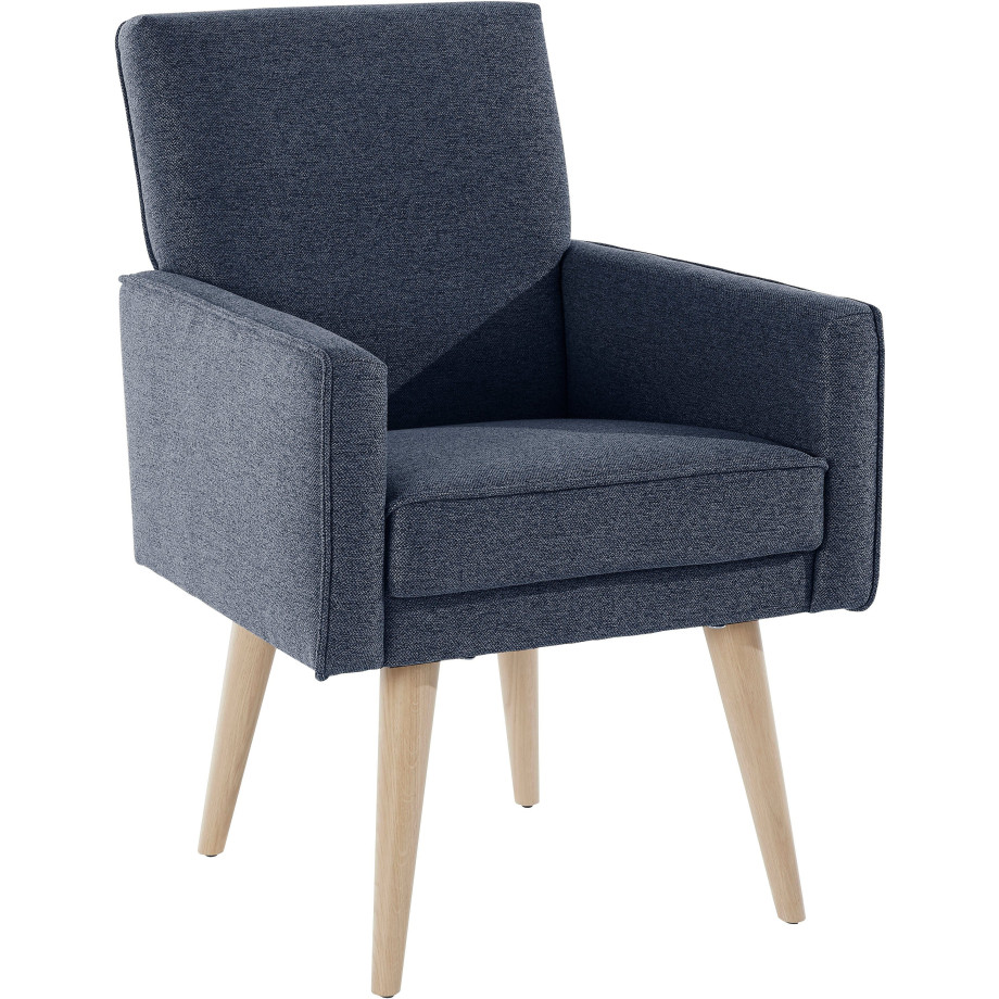 exxpo - sofa fashion Fauteuil Lungo Breedte 64 cm, hoge houten voet afbeelding 1