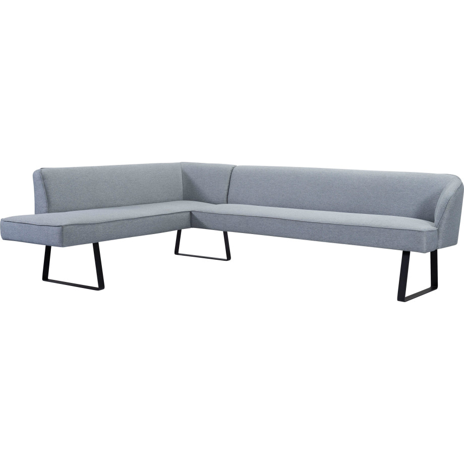 exxpo - sofa fashion Hoekbank Americano met opstaande naad en metalen poten, bekleding in verschillende kwaliteiten afbeelding 1