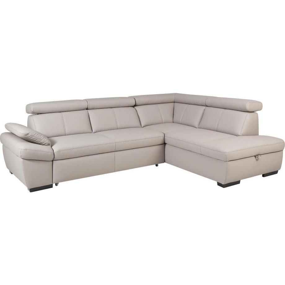 exxpo - sofa fashion Hoekbank Salerno, klassieke moderne functionele bank, hoog zitcomfort, L-vorm inclusief verstelbare hoofdsteun en armleuning, naar keuze met slaapfunctie afbeelding 1