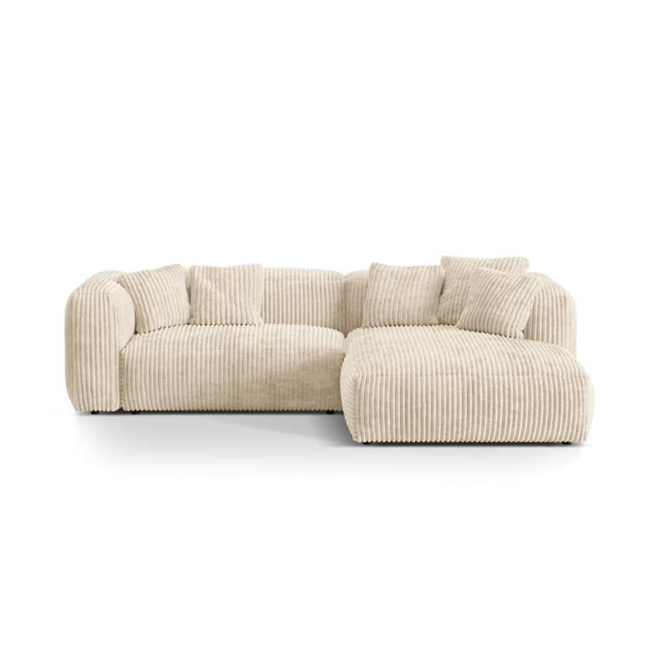 2-zits hoekbank Martina ribstof rechts | Micadoni afbeelding 1