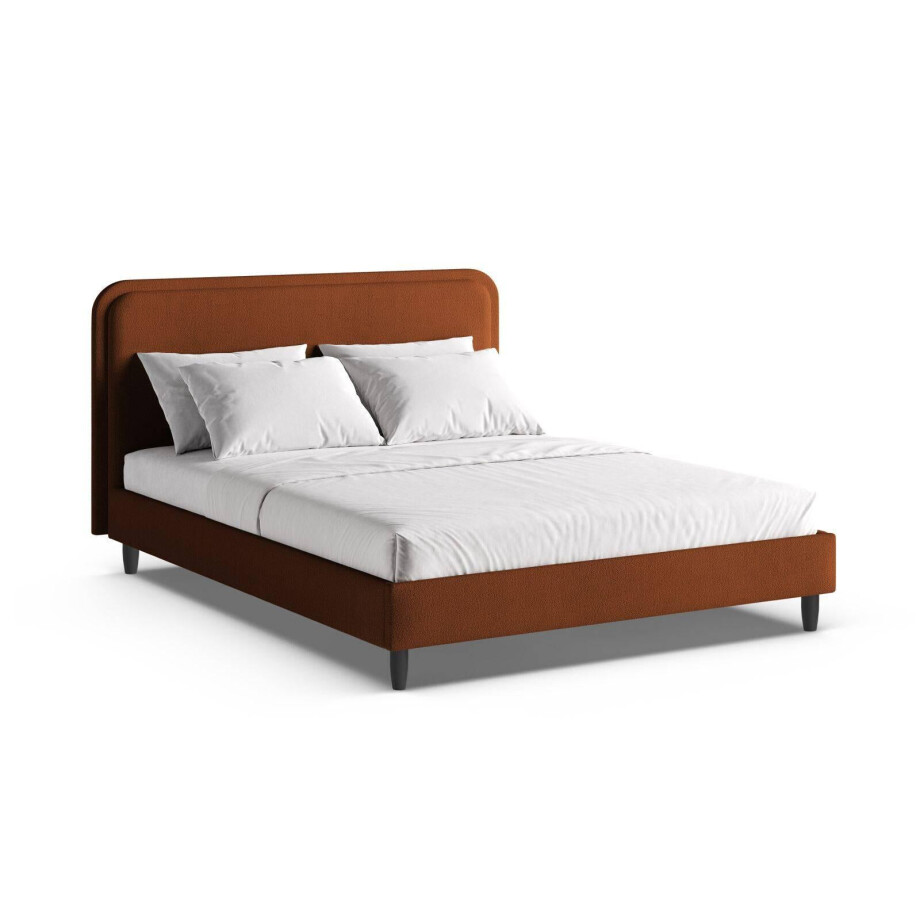 Bedframe Aveline bouclé 140 x 200 | Micadoni Home afbeelding 1