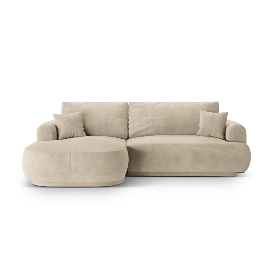 Hoekslaapbank links met opbergvak Ella velvet | Micadoni afbeelding 1