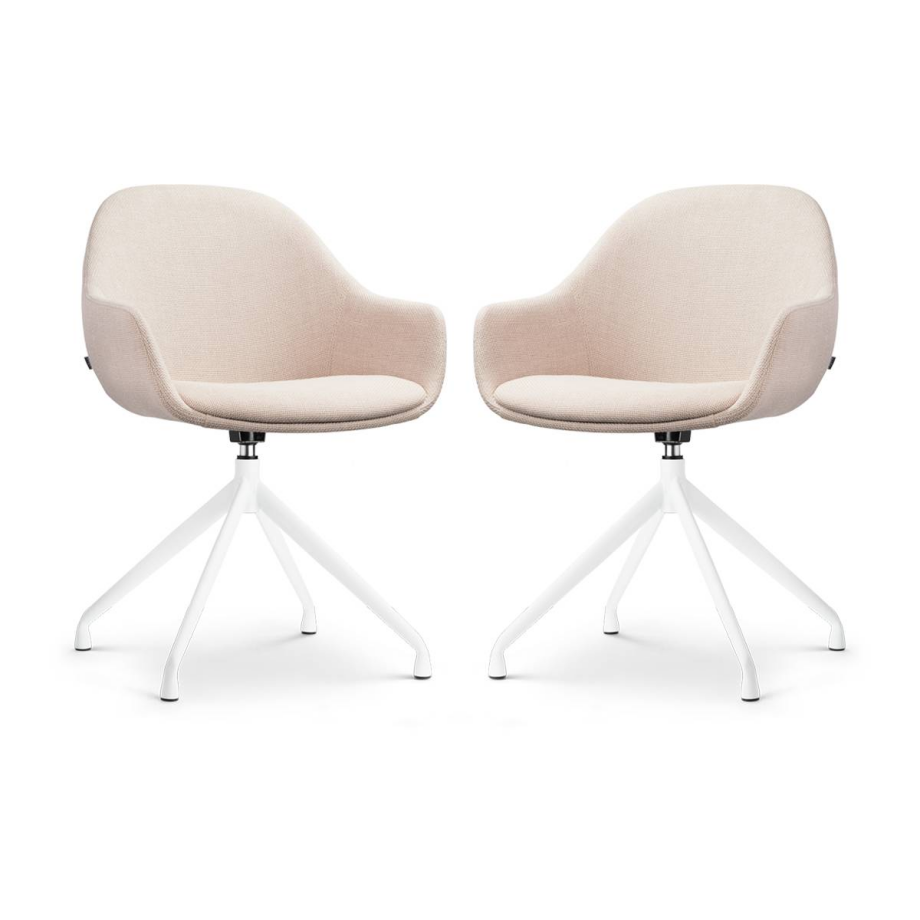 Set van 2 eetkamerstoelen Nola-Mae draaibaar | Nolon Set van 2 eetkamerstoelen Nola-Mae draaibaar | Nolon afbeelding 1