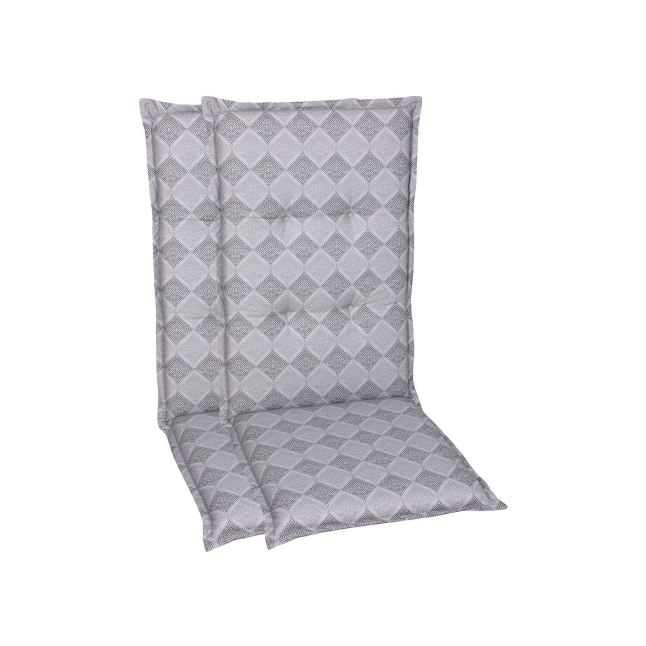 GO-DE Textil Tuinkussen (Stoelkussens voor stoelen met een lange rugleuning, Grijs) afbeelding 1