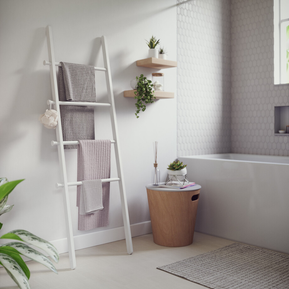 Umbra Wandrek 'Leana' Ladder, kleur Wit afbeelding 1