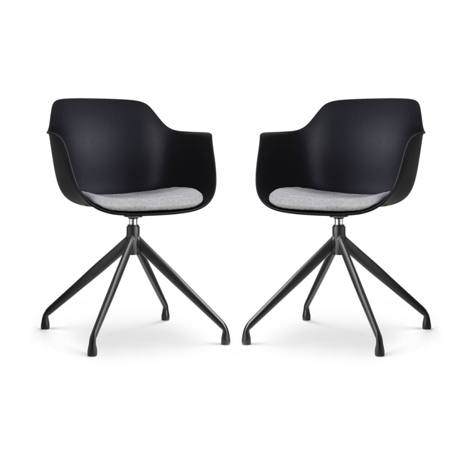 Set van 2 eetkamerstoelen Nola-Liz draaibaar | Nolon afbeelding 1