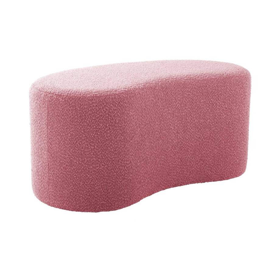 Poef Ada Wave bouclé | LEITMOTIV afbeelding 1