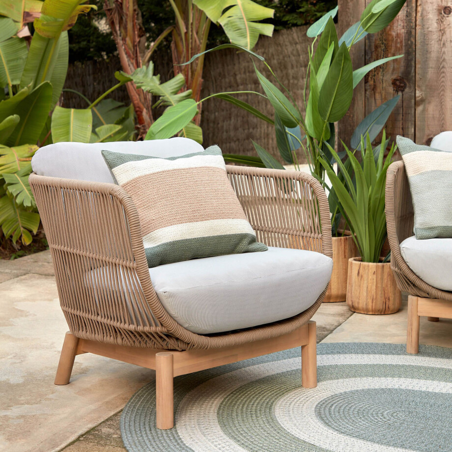 Kave Home Fauteuil 'Catalina' kleur Beige Kave Home Fauteuil 'Catalina' kleur Beige afbeelding 1