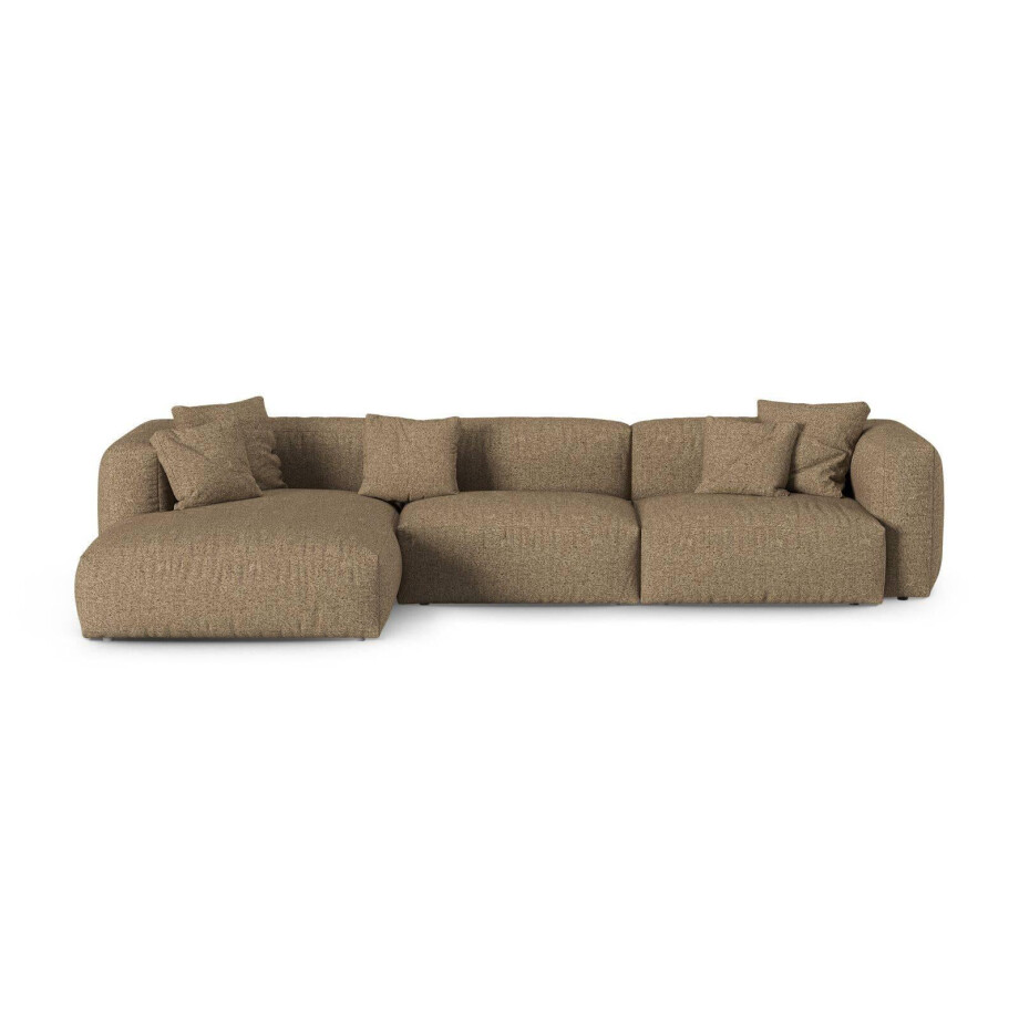 Modulaire hoekbank Martina links bouclé | Micadoni Home afbeelding 1