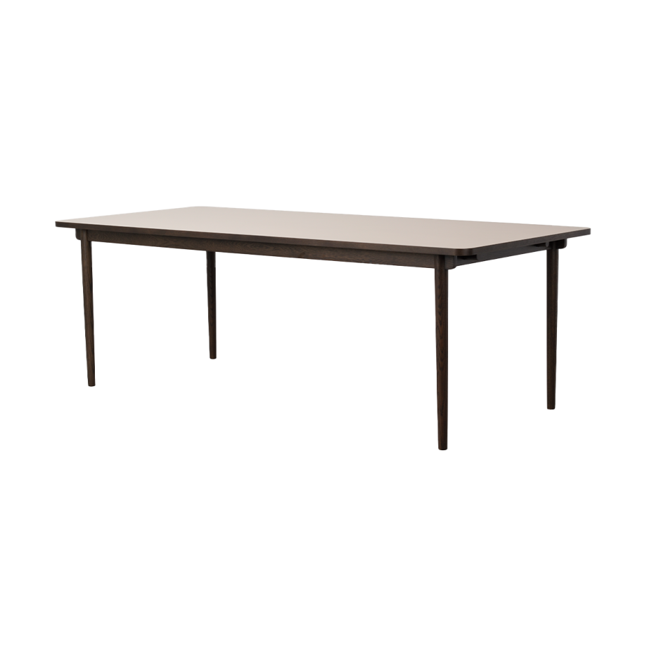 Fairmount verlengbare houten eetkamertafel donkereiken met beige tafelblad - 220 x 95 cm Fairmount verlengbare houten eetkamertafel donkereiken met beige tafelblad - 220 x 95 cm afbeelding 1