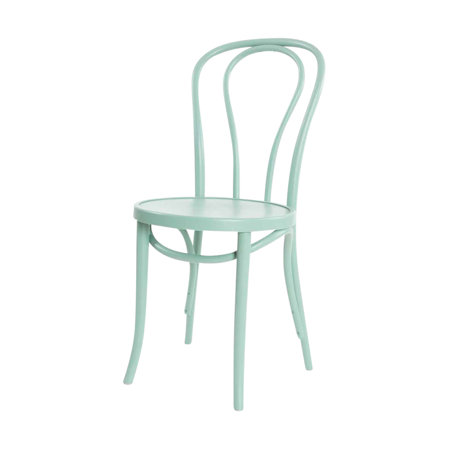 Vienna Thonet No. 18 houten bistrostoel lichtgroen afbeelding 1