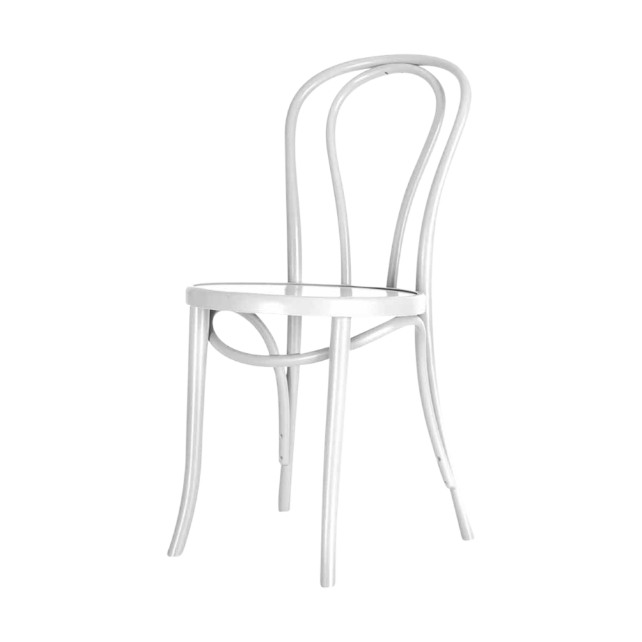 Vienna Thonet No. 18 houten bistrostoel wit afbeelding 1