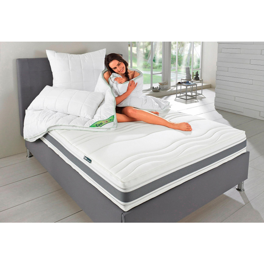 f.a.n. Frankenstolz Koudschuimmatras Punktoflex de Luxe KS, matras in 90x200 cm, 140x200 cm 7-zone luxe koudschuim matras, greenfirst anti-mijt stof hoogte 22 cm afbeelding 1