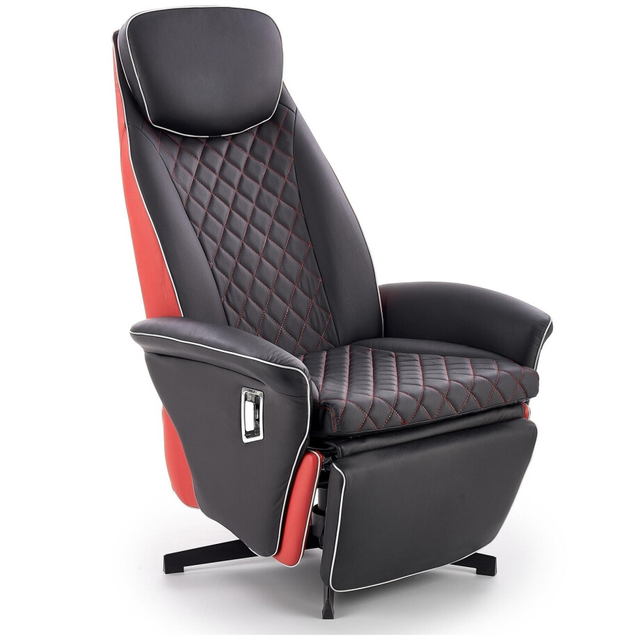 Fauteuil Camaro in zwart met rood afbeelding 1