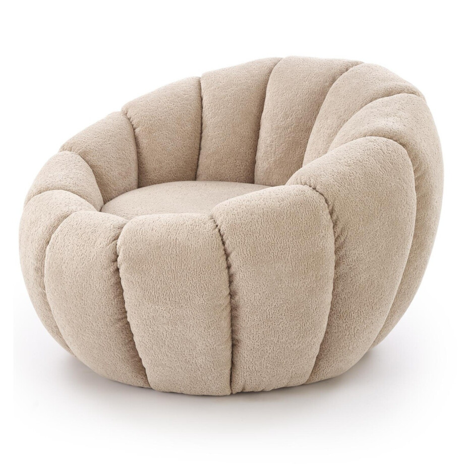 Fauteuil Gaspar rond beige afbeelding 1