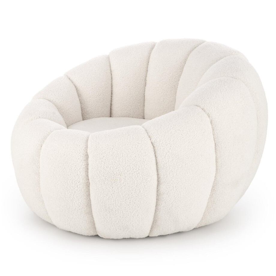 Fauteuil Gaspar rond creme afbeelding 1