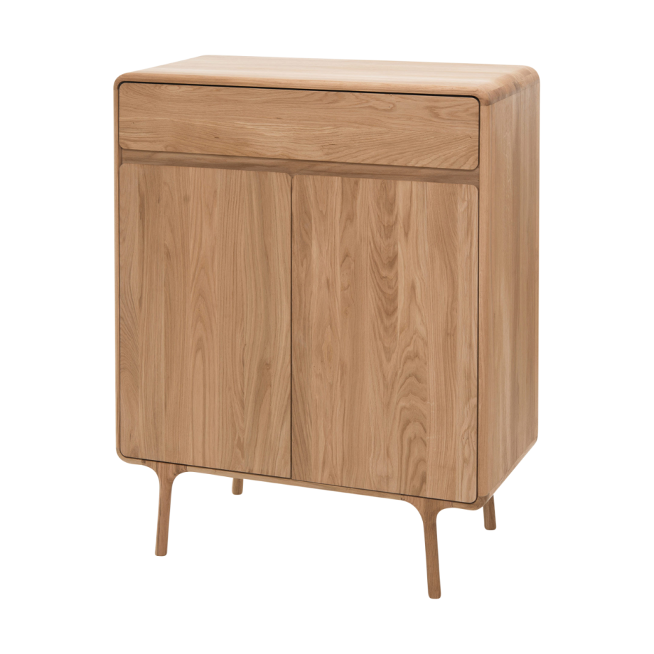 Fawn cabinet houten opbergkast naturel - 90 x 110 cm Fawn cabinet houten opbergkast naturel - 90 x 110 cm afbeelding 1