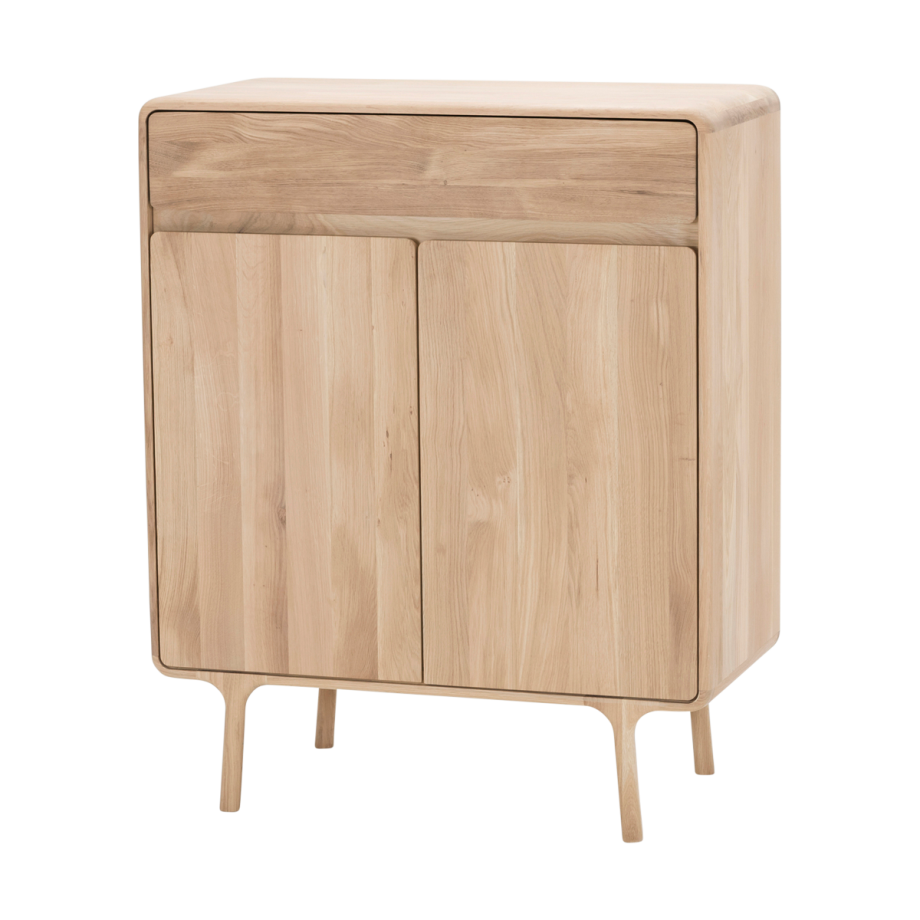 Fawn cabinet houten opbergkast whitewash - 90 x 110 cm afbeelding 1