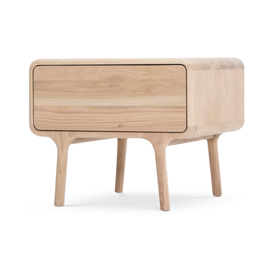 Fawn nightstand houten nachtkastje whitewash - 53 x 43 cm Fawn nightstand houten nachtkastje whitewash - 53 x 43 cm afbeelding 1