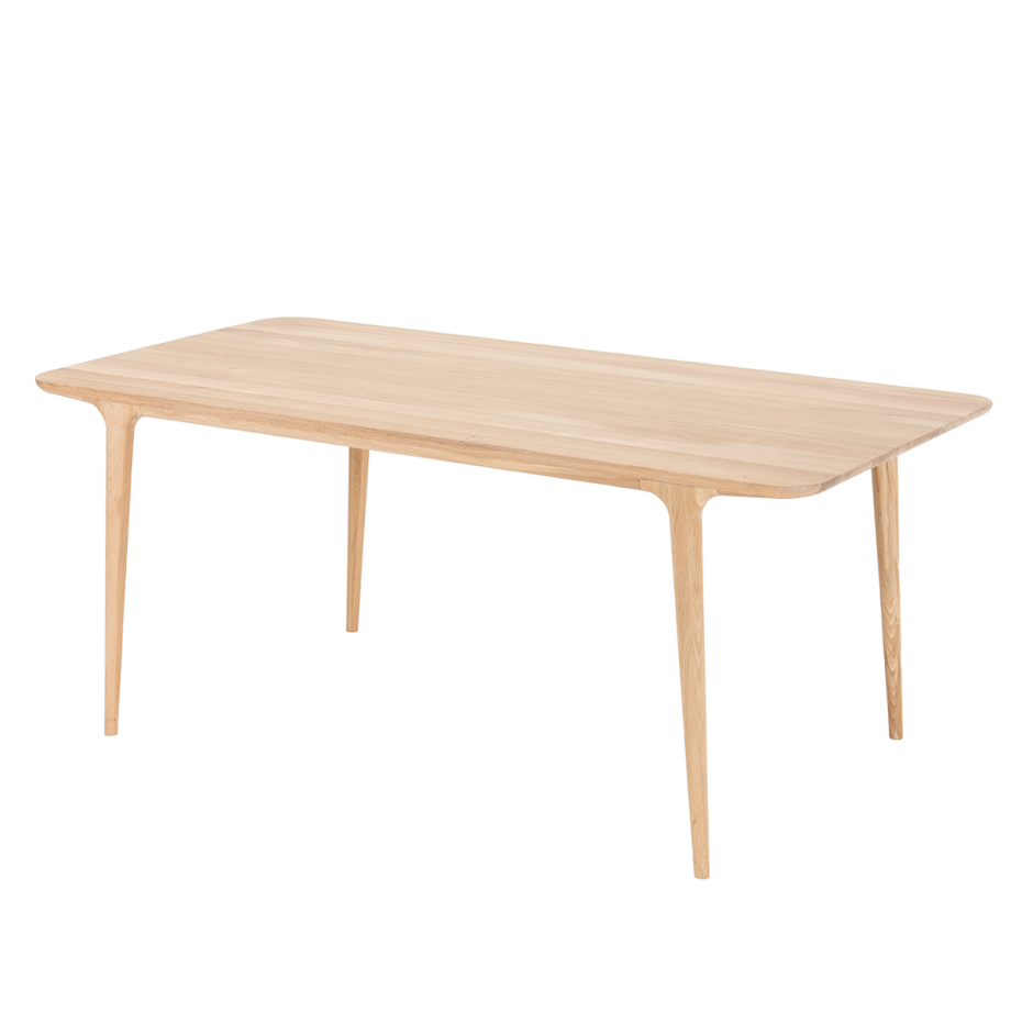 Fawn table houten eettafel whitewash - 160 x 90 cm afbeelding 1